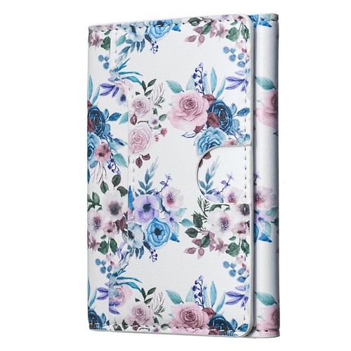 For Universal Phones Painted Flower Prints Leather Magnetic Wallet Card Holder - Picture 27 of 82
