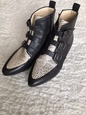 jimmy choo marlin leather python size 37.5