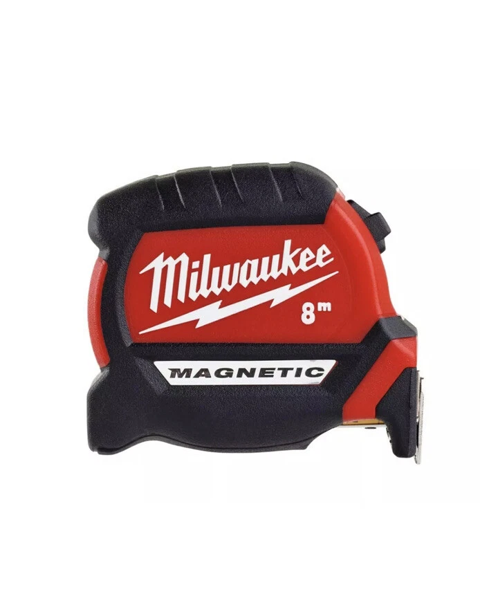 Milwaukee 8m 4932464600 Mag Pro Tape Measure - Metric Only Free 