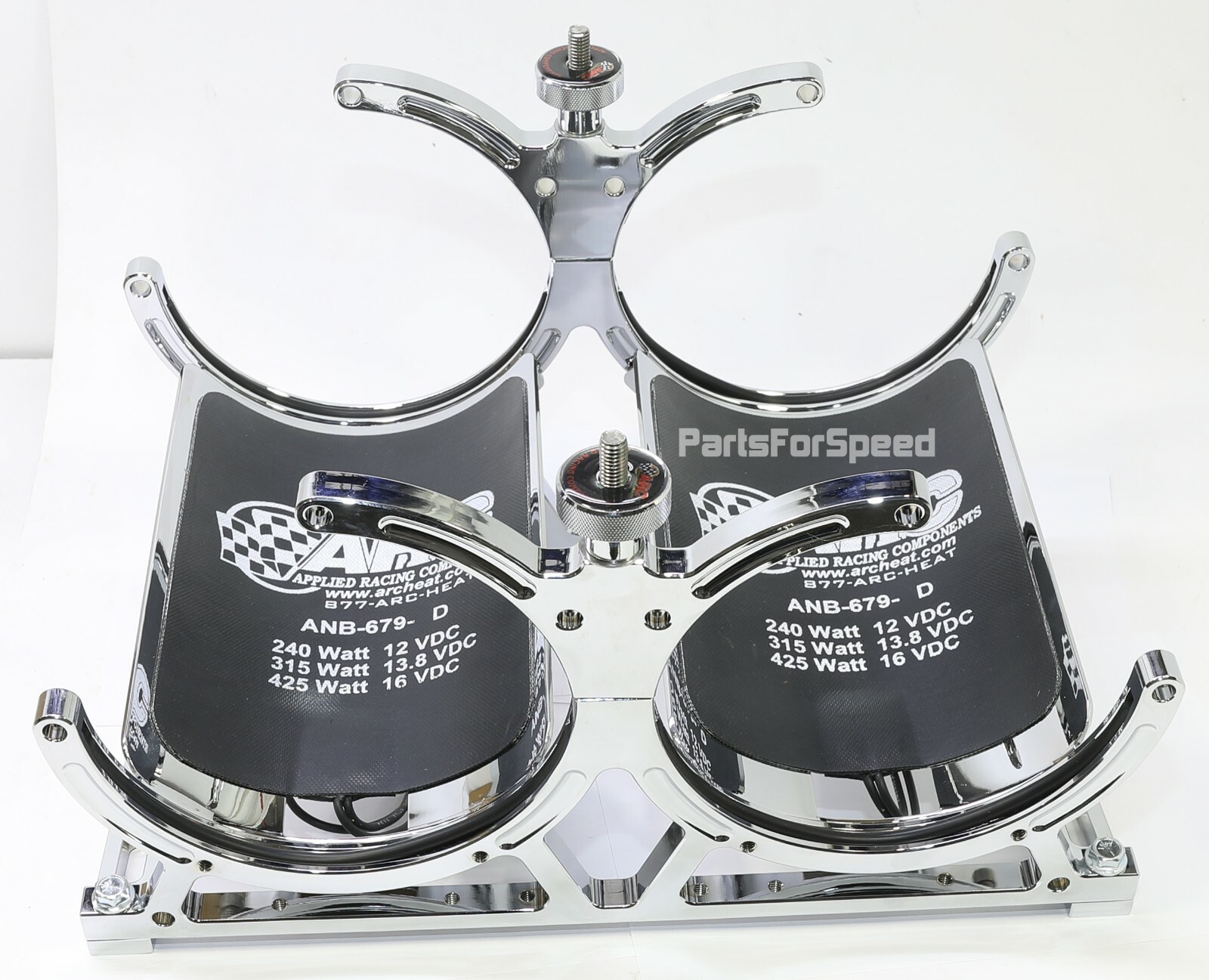 ARC 10 & 15 lb Billet Dual Nitrous Bottle Bracket + 12 Volt DC & 120V