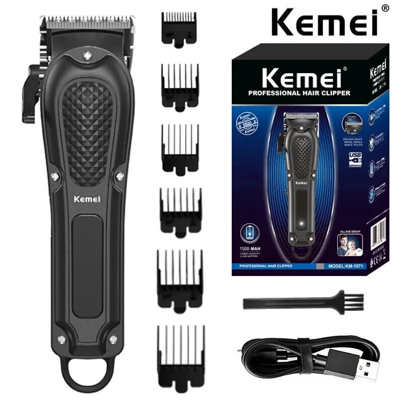Kemei Cordless Hair Clipper Professional Beard Trimmer Barber Machine for Men