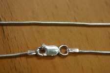 1.2mm Sterling Silver Round Snake Chain Made in Italy 16" 18" 20" 22" 24" 30"