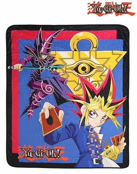 New Yu-Gi-Oh Fleece Throw Blanket Gift SOFT Plush Yugioh Cards Dark Magician