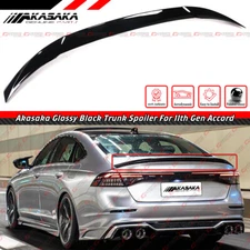 FOR 2023-2025 HONDA ACCORD AUTHENTIC AKASAKA V1 SPORT GLOSSY BLACK TRUNK SPOILER