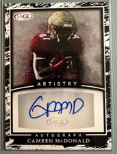 CAMREN MCDONALD 2022 SAGE Artistry Rookie Autograph RC