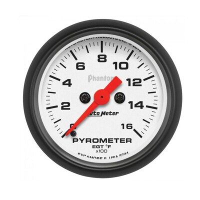 AutoMeter Gauge Pyrometer EGT 2 1/16'' 160?F Digital Stepper Motor Phantom 5744