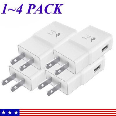 Adaptive Fast Charging US Wall Plug Charger For Samsung iPhone Galaxy S10 Note 8