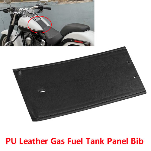 Motorcycle PU Leather Plain Fuel Gas Tank Panel Bib For Harley Dyna Softail - Picture 4 of 12