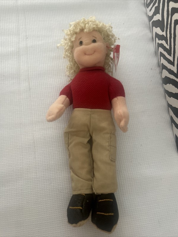 VINTAGE Ty Teenie Beanie Bopper Rugged Rusty Posable Plush Doll 2002 8 inch GUC