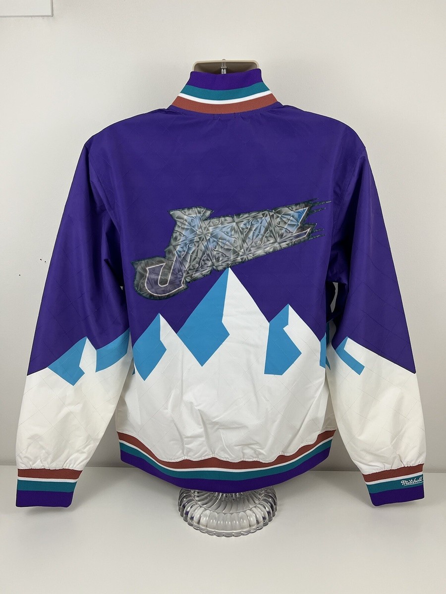 Utah Jazz Mitchell & Ness Warm Up Jacket Mens Sz L Large NBA 75th