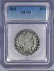 1915 Barber Half Dollar 50c ICG G4