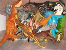 Jurassic World Park Dinosaur Figures Lot T-Rex Blue Velociraptor Triceratops