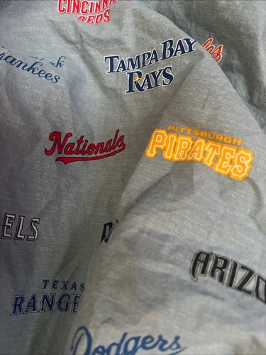 Ensemble complet de draps plats avec logo POTTERY BARN TEEN MLB Ligue nationale de baseball - Photo 10/10