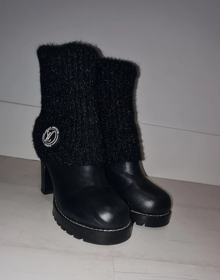 Botin plataforma Piel y Lana LV - Imagen 4 de 4
