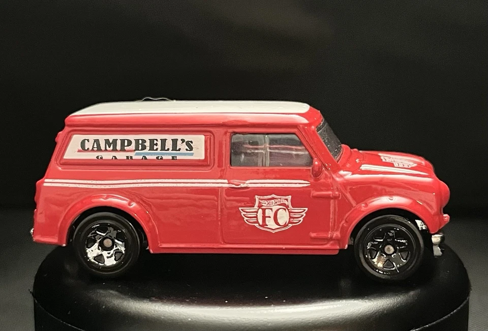 Hot Wheels ’67 Austin Mini Van 🔴 Red Campbell’s Garage 1:64 Mattel Diecast 2014 Foto 2 de 4