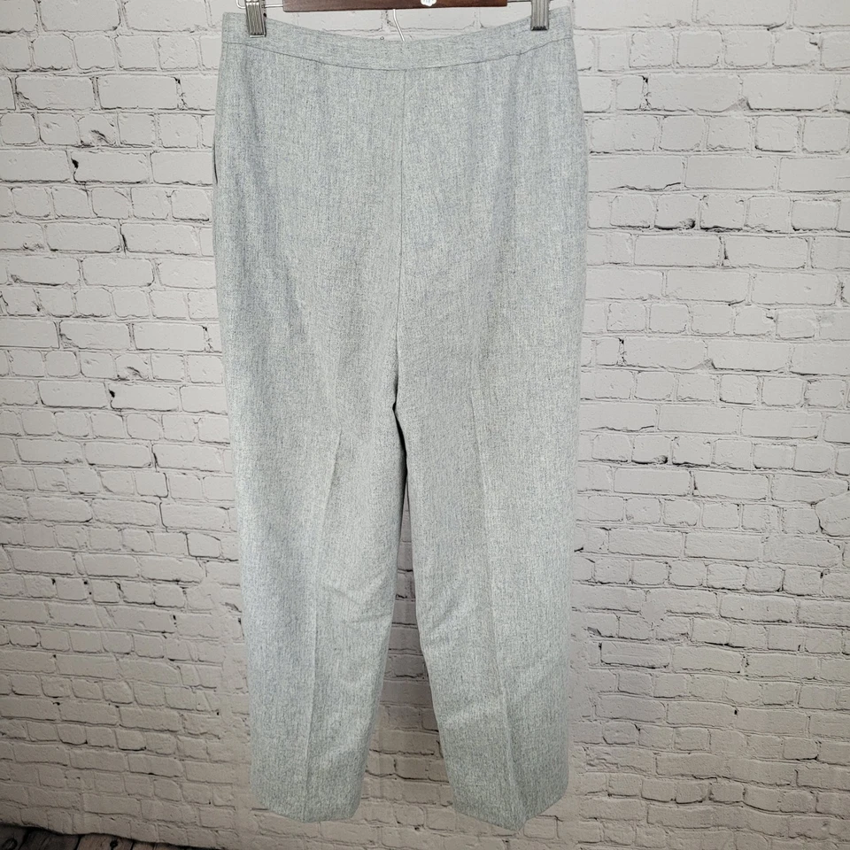 VTG White Stag Grey 100% Wool High Rise Dress Pants USA Made Size 14 (23x28.5) - Image 2 of 4