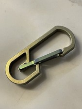 EDC Titanium Carabiner Clip, Keychain, Key Ring, Gold/Green Anodize