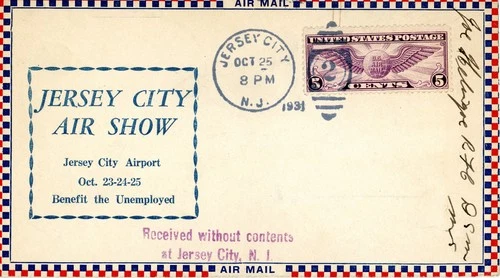 1931 Jersey City Air Show - Pilot Signed