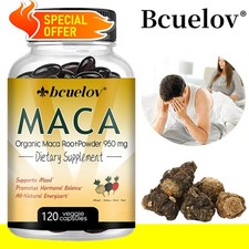 Organic Maca Capsules - 950mg - All Natural Energy-Enhanced Stamina-Mood Health