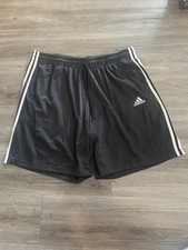 Adidas Men's Essentials Single Jersey Black 3 Stripes Shorts IC9382 Size XXL