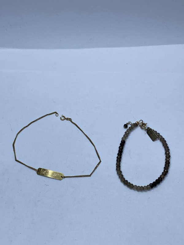Gold Filled & Crystal bracelet Bundle 2pcs 6.3g