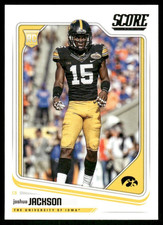 2018 Panini Score #333 Joshua Jackson Rookie RC Iowa football card. rookie card picture