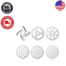 Versatile Stainless Steel Meat Grinder Plates  Blades - Perfect for Home Chefs