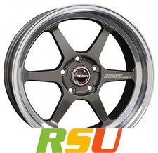 Borbet DB8GT graphite rim polished 8.5x18" ET40 LK5 108 ML 72.5 Alufelgen 18 ...