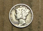 1944  D     MERCURY  SILVER   ACTUAL  COIN                           90131216-06
