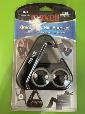 Maxell Carabiner Mini Speaker for All iPods/Mp3 Players.  NEW