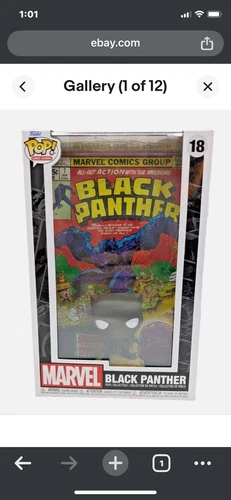 Comic Cover Black Panther Funko Pop Figure #18 with Hard Plastic Case 2022
