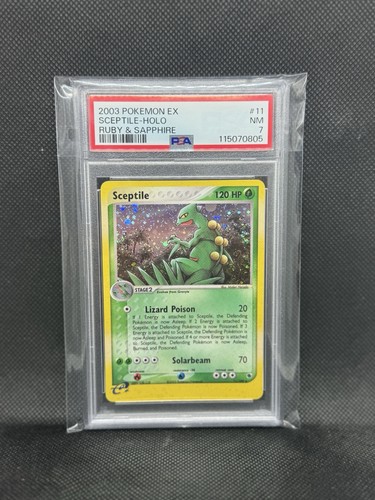 2003 POKEMON EX RUBY & SAPPHIRE SCEPTILE #11 HOLO PSA 7