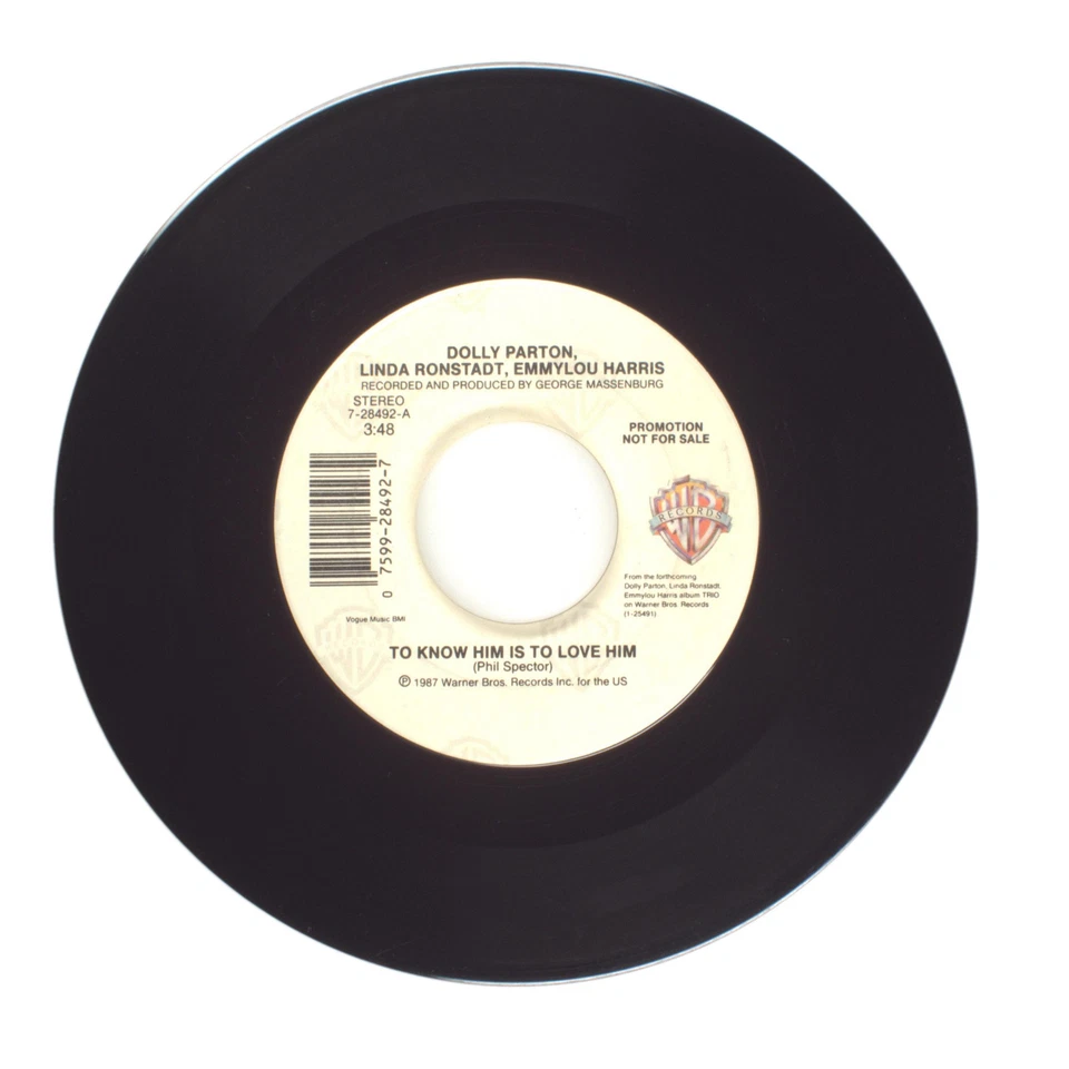 Dolly Parton; Linda Ronstadt; Emmylou Harris - To Know Him Is To Love Him - 45 Foto 2 de 2