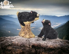 Ceramic Black Bear Salt & Pepper Shakers, Home Décor, Gift for Her, Gift for Mom