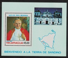 Papal Visit MS Nicaragua 1983 MNH SG#MS2462