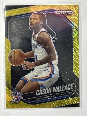 2024-25 Panini Prizm Black Cason Wallace Gold Shimmer /10 FOTL Thunder Bookend!