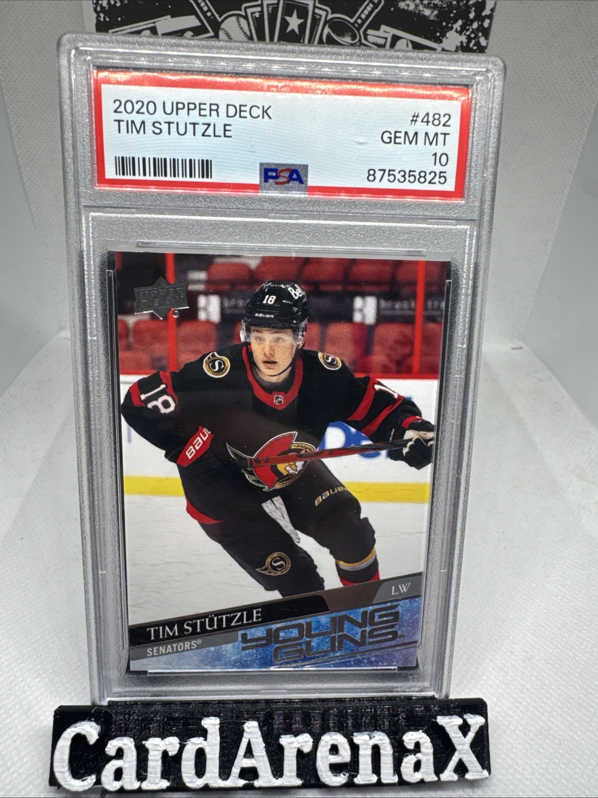 2020 Upper Deck Hockey Young Guns #482 Tim Stutzle RC Rookie PSA 10 GEM MINT 653