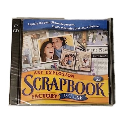Nova Development Art Explosion Scrapbook Factory Deluxe 2.0 2 CD ROM Windows NEW