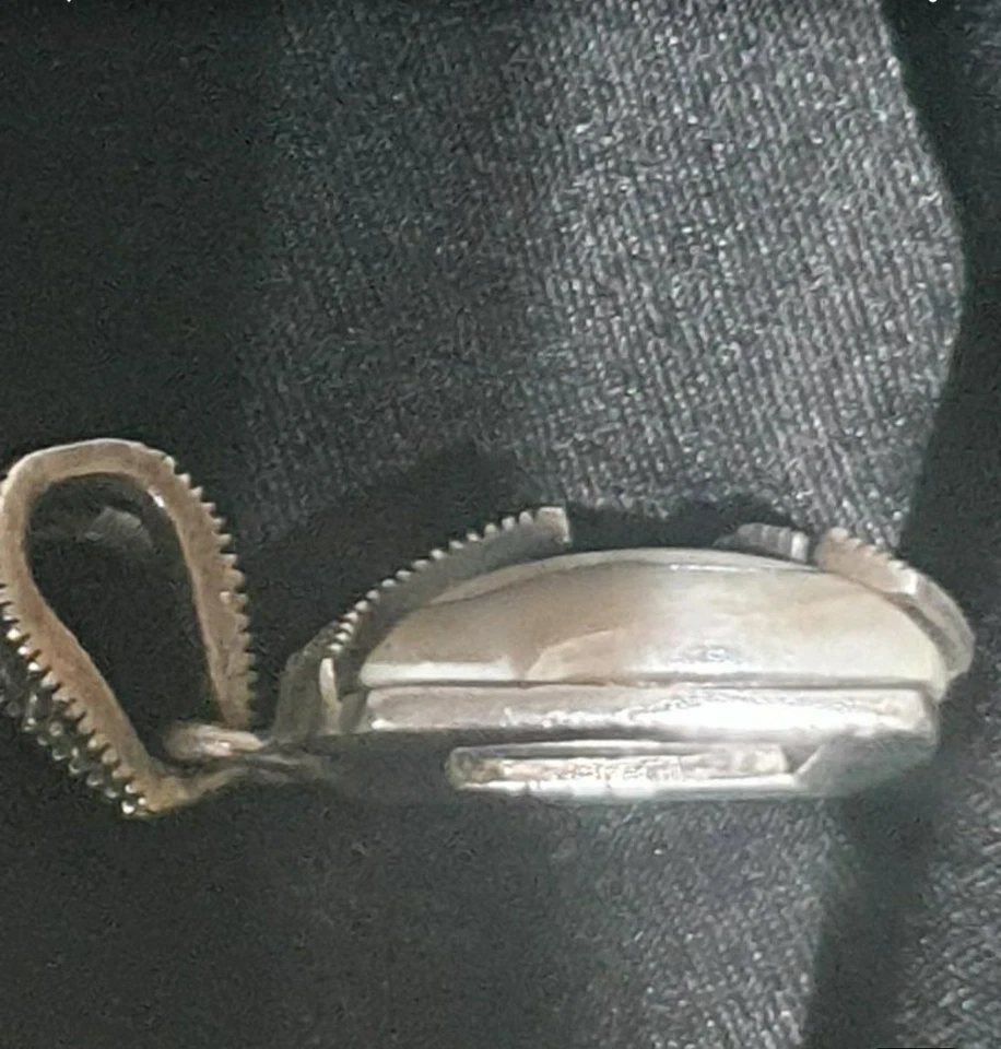 Perlmutt Anhänger mit Markasiten 925er Silber Alt. - Bild 3 von 4