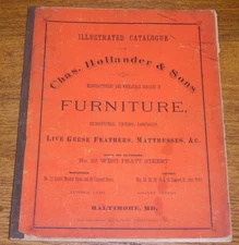 Antique 1800s Catalogue Of Furniture - Chas. Hollander & Sons - Baltimore MD
