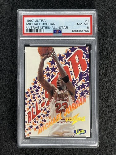 1997 Fleer Ultra Michael Jordan #1 Ultrabilities All Star Bulls PSA 8 NM-MT