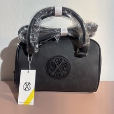 Christian Lacroix Black Denim Satchel Crossbody Jasper PU New MSRP $98