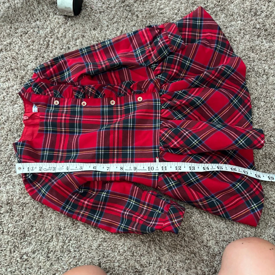 Vestido de Navidad Mayoral Mujer Tartán Cuadros Vacaciones Talla 24M Diseñado en España Foto 4 de 4