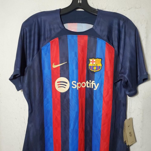 Barcelona Shirt Womens XL La Liga Soccer Gavi 30 Nike Dri Fit Spotify Tag - Picture 3 of 12