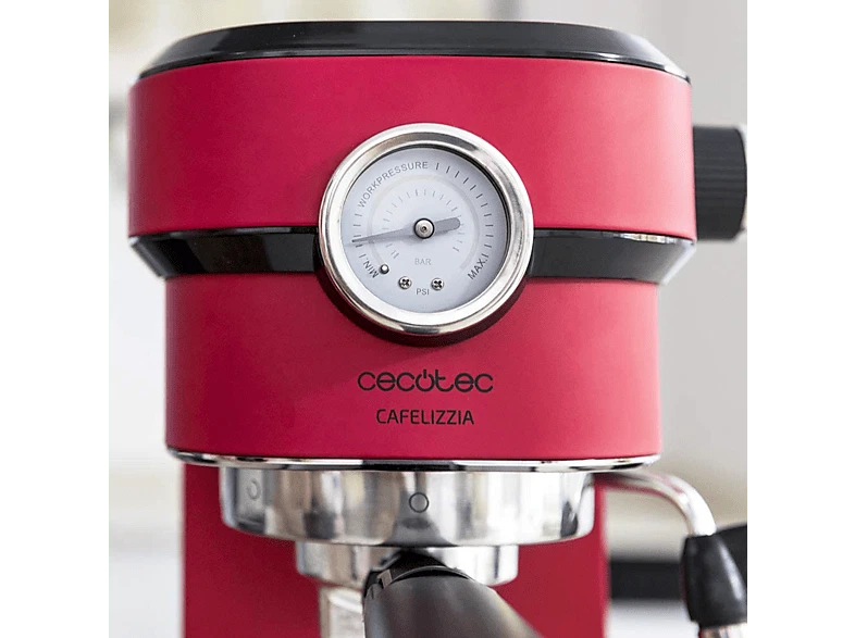 Cecotec Cafelizzia 790 Shiny Pro, 20 bar, 1350 W, 2 tazas, Rojo - Imagen 3 de 4