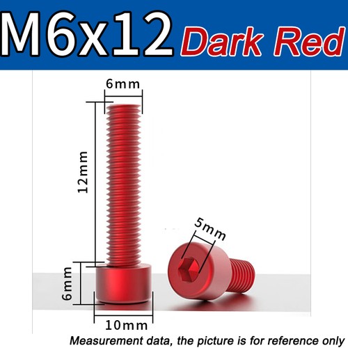 M5 M6 Aluminium Socket Cap Screws-Allen Key Bolts Hex Head - Anodised Unanodised - Picture 105 of 164