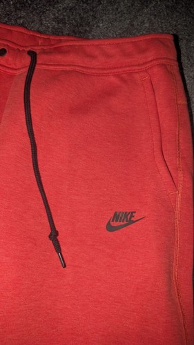 (FB8002 672) Nike Sportswear Tech Fleece Red/Black Joggers Mens Large - Picture 6 of 13