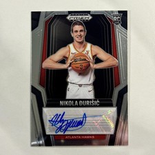 2024-25 Prizm Black #RS-DUR Nikola Durisic Rookie Signatures Auto Hawks