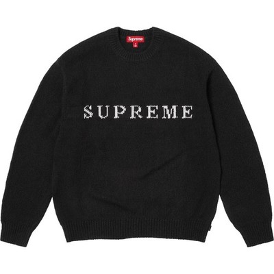 Supreme Contrast Logo Sweater Black | eBay Supreme Contrast Logo Sweater Black | eBay