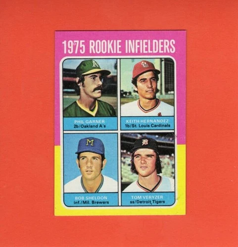 1975 Topps Mini #623 Rookie IF's K.Hernandez/Garner/Sheldon/Veryzer VG/EX #35517